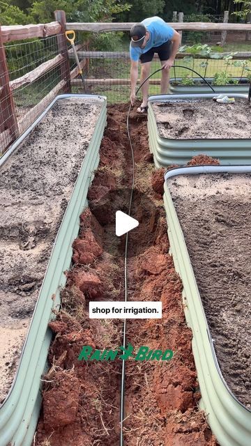 Alison Self on Instagram: "If you have no idea what pieces to order @rainbirdathome has a raised garden drip irrigation kit on their website that would water up to a 4 x 8 bed.   They also have a design service on their website where they will tell you exactly what you need for your space!  #garden #gardenrenovation #homesteading #veggiegarden" Raised Garden Bed Drip Irrigation System, Watering Garden Ideas Drip Irrigation, Garden Sprinkler Ideas, Garden Irrigation Ideas, Garden Irrigation Ideas Diy, Raised Bed Irrigation, Garden Drip Irrigation, Ancient Irrigation, Drip Irrigation Diy