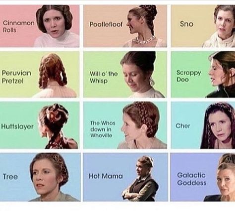 Carrie fisher Princess Leia organa hair styles Princess Leia Inspired Hair, Leia Organa Hairstyles, Leia Inspired Outfit, Leia Organa Outfits, Carrie Fisher Hair, Princess Leia Inspired Outfit, Princess Leia Hairstyles, Princess Leia Makeup, Princess Leia Costumes