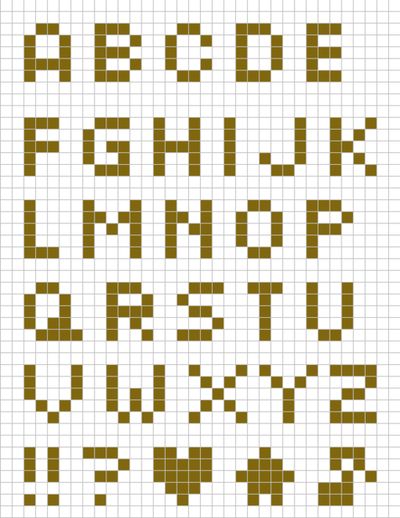 http://appple-picking.tumblr.com/post/78783193807/alphabet-source Lettering Guide, Easy Pixel Art, Pixel Art Templates, Pixel Drawing, Pixel Crochet, Pix Art, Pixel Art Grid, Tapestry Crochet Patterns, Pola Kristik