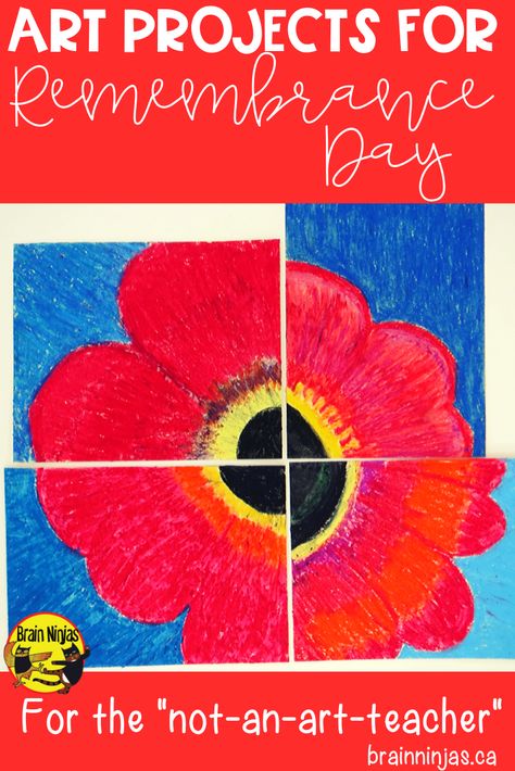 Try one of these five art projects that don't require a ton of time or mess and are perfect for your #remembranceday display or lessons. And the best part is there are free and quick! #remembrancedayart #artlessonsforkids Remembrance Day Activities, Remembrance Day Art, Remembrance Day Poppy, 3rd Grade Art, Classroom Art Projects, Jr Art, Poppy Art, Elementary Art Projects, Seasons Art