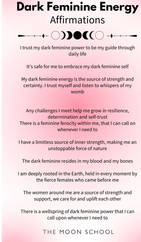 Dark Feminine Energy Affirmations, Dark Feminine Affirmations, Yule 2024, Feminine Affirmations, Dark Feminine Energy, Feminine Power, Dark Feminine, Help Me Grow, Challenge Me