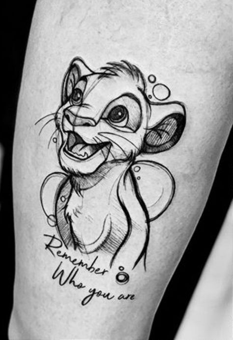 Walt Disney Tattoo, Simba Tattoo, Disney Tattoo Ideas, Disney Inspired Tattoos, Cute Tattoo Ideas, Disney Sleeve Tattoos, Lion King Tattoo, Floral Tattoo Sleeve, Bff Tattoos