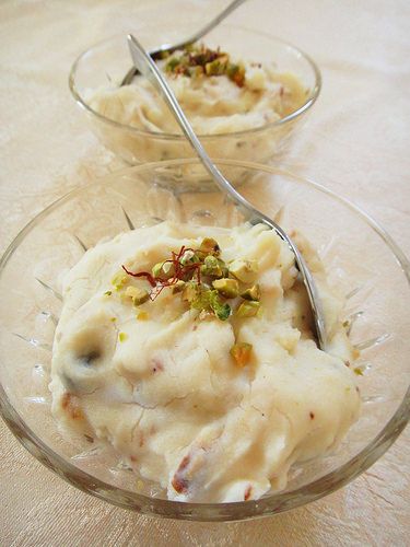 Phirni – Rice Flour Pudding | Heaven on a Spoon Rice Flour Pudding, Rice Pudding Custard, Kheer Rice Pudding, Pakistani Rice, Rice Pudding Arborio Recipe, Rice Pudding With Arborio Rice, Phirni Recipe, Pistachios Nuts, Rice Pudding