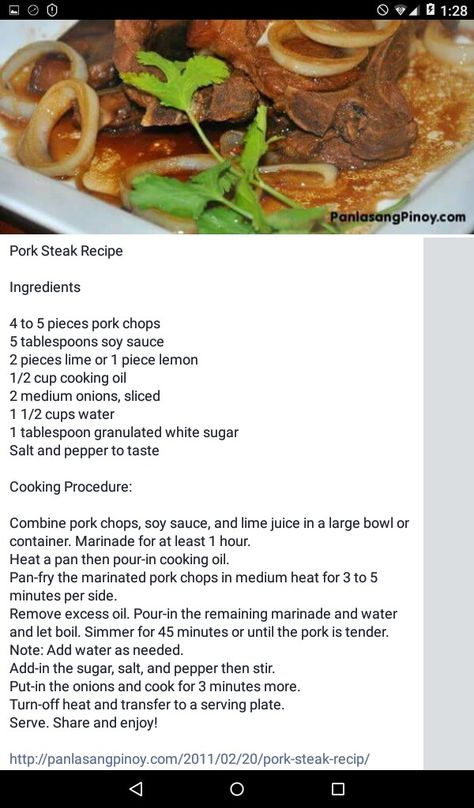 Pork Steak Pork Steak Recipes Filipino, Pork Steak Recipes, Filipino Meals, Recipes Filipino, Pork Steak Recipe, Filipino Recipe, Pork Steak, Filipino Food, Filipino Recipes