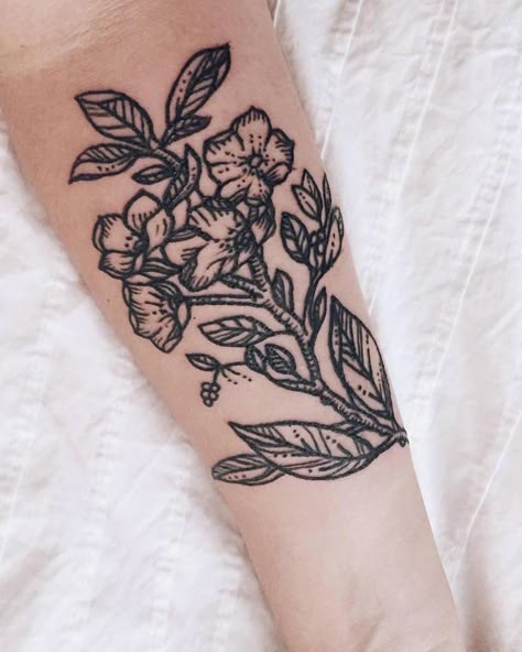 Mountain laurel tattoo Laurel Flower Tattoo, Mountain Laurel Tattoo, Laurel Tattoo, Laurel Flower, Woodcut Tattoo, Magic Runes, Fire Tattoo, Floral Tattoo Sleeve, True Tattoo