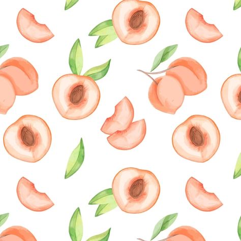 Free vector hand painted watercolor peac... | Free Vector #Freepik #freevector #peach-pattern #peach-watercolor #motif-background #motif-pattern Peach Template, Background Motif, Peach Watercolor, Peach Pattern, Motif Pattern, Blue Peach, Vector Hand, Vector Photo, Graphic Resources