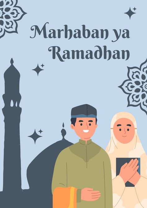 Poster Ramadhan Design, Ramadhan Poster, Poster Ramadhan, Idul Fitri, Canva Design, Movie Releases, Professional Templates, Custom Posters, Landscape Prints