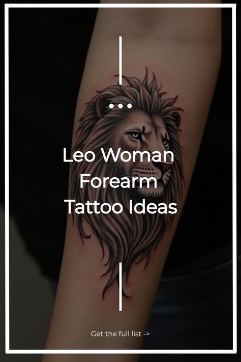 Leo Woman Forearm Tattoo Ideas Lion Female Tattoo, Feminine Lion Tattoo For Women, Leo Women Tattoos, Unique Leo Tattoos, Woman Forearm Tattoo, Explore Tattoo Ideas, Lion Tattoo For Women, Lioness Tattoo Design, Women's Shoulder Tattoo