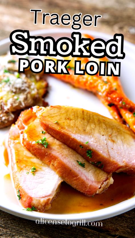 Smoked Pork Loin. Traeger Pork Loin, Smoked Pork Loin Roast, Juicy Pork Loin, Smoked Pork Loin Recipes, Smoked Pork Tenderloin, Pork Loin Recipe, Histamine Diet, Smoked Pork Loin, Slow Cooked Pulled Pork