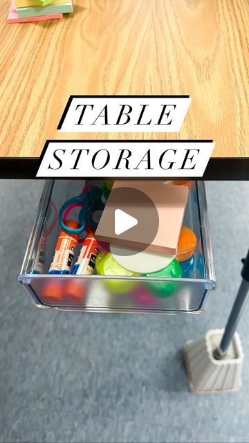 Kelcie | Elementary AP on Instagram: "I wanted a solution for simple storage at student tables that doesn’t take up too much space. These adhesive drawers are perfect for storing a few extra things my kids may need at their tables! Hopefully they’ll hold up this year! I have these drawers linked on my Amazon storefront in my bio ✨" Student Storage, Folder Holder, Classroom Tables, Classroom Storage, Diy Classroom, Student Organization, Classroom Setup, Amazon Storefront, Table Storage