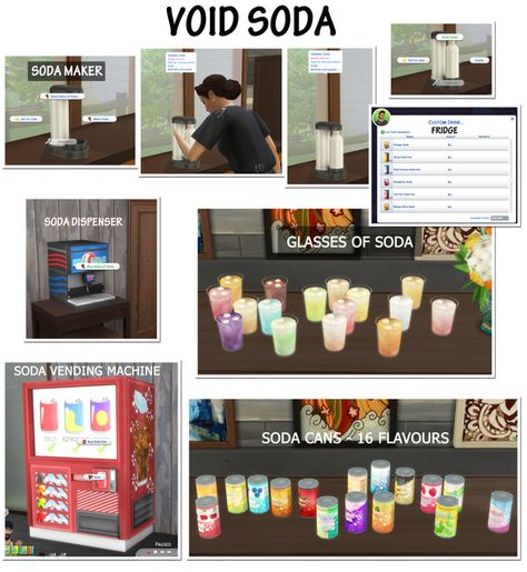 Soda Dispenser, Soda Vending Machine, Soda Maker, Sims 4 Kitchen, Sims Packs, Soda Machines, Sack Lunch, Sims 4 Expansions, Play Sims