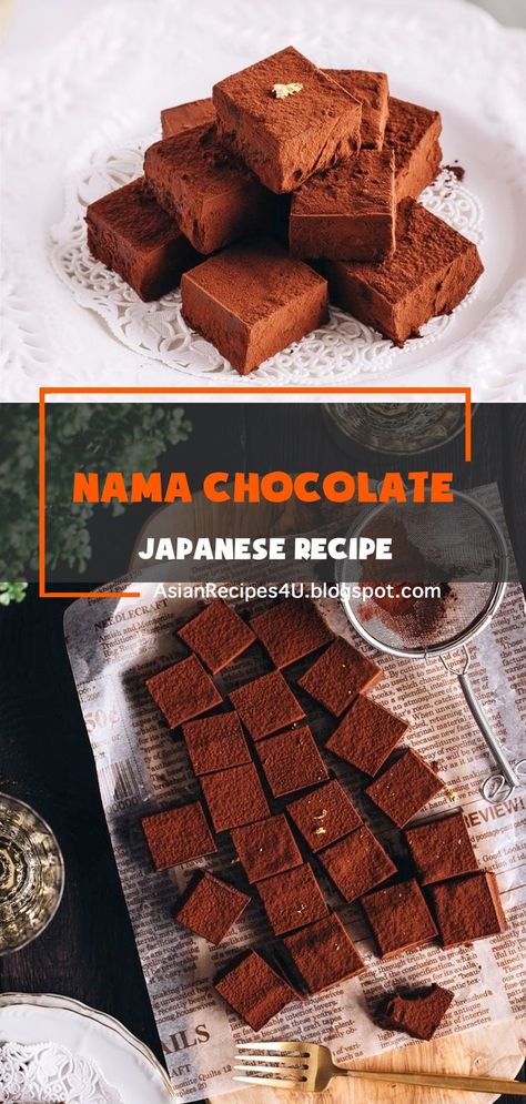 Rich, smooth, and decadent homemade Nama Chocolate! Made with quality dark chocolate and fresh cream, this ROYCE’s copycat chocolate is truly a special treat. It’s one of the most popular gifts from Japan, but you can easily make it at home #Japanese #Recipes #Chocolate Royce Nama Chocolate Recipe, Royce Chocolate Recipe, Nama Chocolate Recipe, Japanese Dinner Party, Casseroles Keto, Nama Chocolate, Royce Chocolate, Japanese Chocolate, Paleo Breakfast Recipes