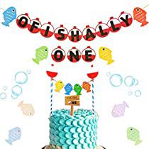 The Big One Cake, The Big One Party, Big One Cake, Themed Birthday Decorations, Fishing Party Decorations, Gone Fishing Party, 1st Birthday Decoration, One Cake Topper, Handmade Cake Topper