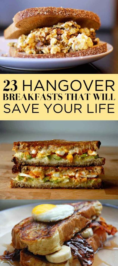 Heavy Breakfast Ideas, Hungover Foods, Eggs And Toast Breakfast Ideas, Hungover Breakfast, Hungover Food, Big Breakfast Ideas, Light Breakfast Ideas, Breakfast Sandwich Ideas, Breakfast Ideas Eggs