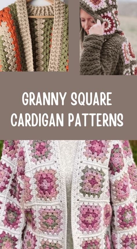 Indulge in the timeless charm of Granny Square Cardigan Patterns. From classic designs to modern twists, these patterns embrace versatility and creativity. Dive into the world of vibrant yarns and intricate stitches, as you craft your own fashion statement. Suitable for all skill levels, these patterns promise warmth, comfort, and a touch of vintage elegance. Elevate your crochet journey with our curated Granny Square Cardigan Patterns, blending tradition with contemporary flair. Pattern For Granny Square Cardigan, Crochet Granny Cardigan Pattern Free, Plus Size Granny Square Cardigan Pattern, Different Crochet Granny Squares, Granny Square Crochet Sweaters, Diy Granny Square Cardigan, Easy Granny Square Cardigan Pattern Free, Crochet Cardigans Free Patterns, Giant Granny Square Cardigan