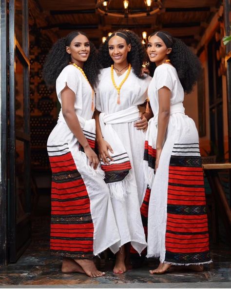 Amhara Culture, Eritrean Clothing, German East Africa, African Vibes, Ethiopian Culture, Ethiopian Clothing, Habesha Dress, Ethiopian Women, Ethiopian Dress