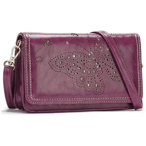 Crossbody Bags For Women H4-purplish-red Crossbody Phone Purse, Cell Phone Purse, Crossbody Bags For Women, Stylish Shoulder Bag, Daily Necessities, Phone Purse, Handbag Wallet, Colored Leather, Wristlet Wallet