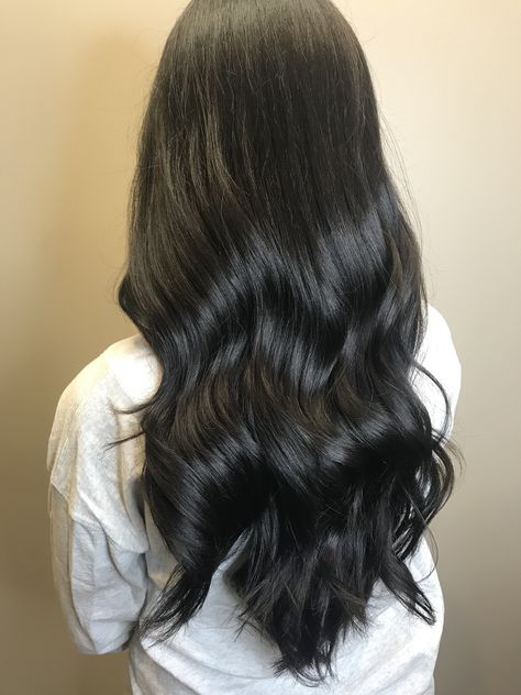 My Pearl-Black hair for winter 😍😍done by JB at Salon Lidori Rochester, NY Hair For Winter, Hair Glaze, Dark Black Hair, Black Hair Salons, Hair Goal, Barbie Movie, Hair Transplant, Rochester Ny, Color Inspo