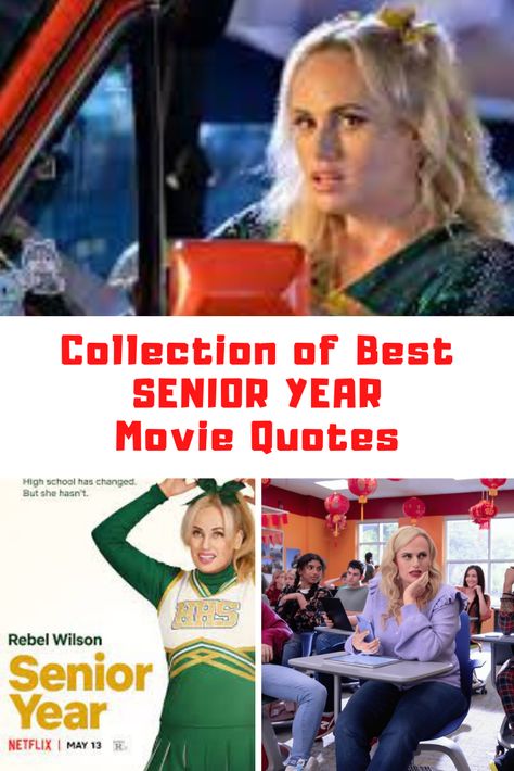 Senior Year Movie Quotes #Netflix #SeniorYear #MovieQuotes #Quotes Funny Movie Quotes For Seniors, Senior Year Netflix Movie, Senior Quote Ideas From Tv Shows, Tv Show Senior Quotes, Senior Quotes From Movies Funny, Senior Quotes From Movies, Quotes Senior Year, Senior Year Movie, Senior Quotes Funny