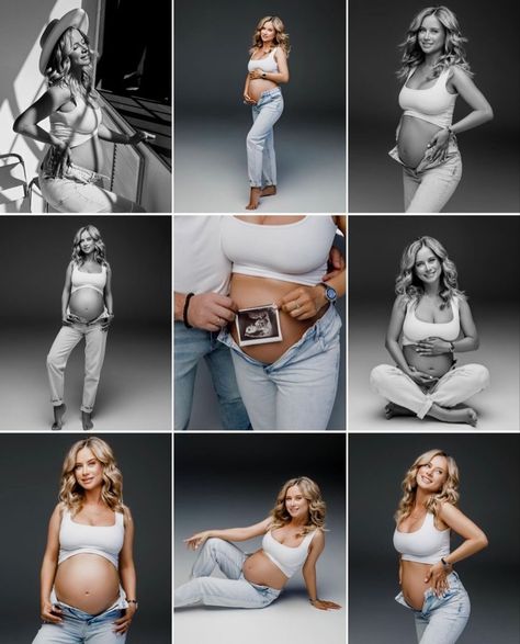 Vom Avea Un Copil, Studio Maternity Shoot, Maternity Picture Outfits, Maternity Studio Photoshoot, Studio Maternity Photos, Baby Bump Pictures, Cute Pregnancy Pictures, Pregnancy Belly Photos, Maternity Photography Poses Couple