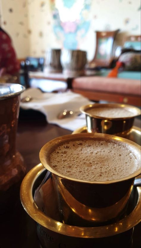 Filter coffee at Juggernaut, Kailash Colony Filter Coffee Aesthetic, Coffee Snap, Economics Project, Chai Coffee, Winter Aesthetics, Iphone Widgets, Cold Coffee Recipes, Selfie Pose, Coffee Obsession