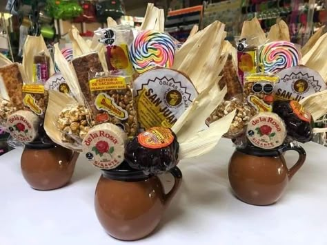 Vaquera Mexican Theme Party, Mexican Candy Party Favors, Mexican Center Piece Quinceanera, Mexican Theme Centerpieces Ideas For Men, Hacienda Birthday Theme, Mexican Candy Centerpiece Ideas, Mexican Goodie Bags, Centerpieces Quinceanera Ranchero, Charro Quinceanera Decorations Ideas