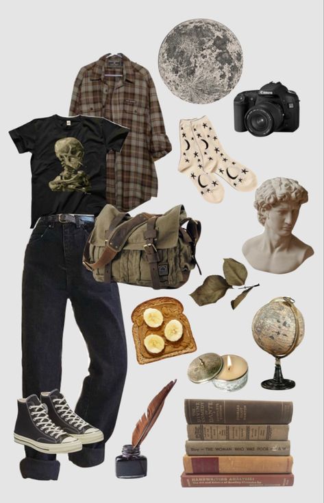 Mosswalker Aesthetic, Grunge X Academia, Nature Grunge Aesthetic Outfit, Grunge X Dark Academia, Cryptid Hunter Aesthetic Outfit, Eli Core Aesthetic, Dark Academia X Grunge, Cryptid Academia Outfits, Dark Academia Grunge Outfit