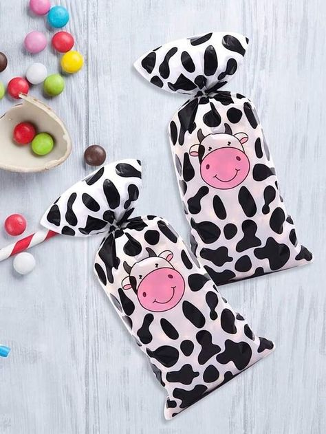 Search cow party | SHEIN Paper Party Bags, Sewing Supplies Storage, Candy Packaging, Cookie Packaging, Candy Cookies, Party Gift Bags, Sewing Organization, Cowboy Cowgirl, Cow Pattern