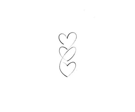 Kissing Butterfly Tattoo, 3 Vertical Hearts Tattoo, 2 Hearts Drawing, Mother Of 3 Tattoo Ideas Simple, 3 Generation Tattoo Ideas Women, Family Symbol Tattoos, Girl Mom Tattoos, Yolo Tattoo Design, Hart Tattoo Design