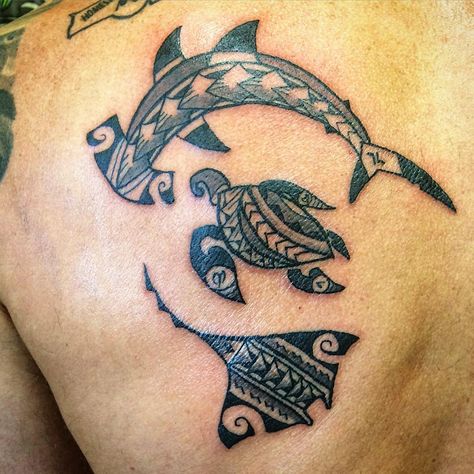 Hawaiian Animal Tattoos Hawaiian Tattoo Meanings, Animal Tattoo Meanings, Small Wave Tattoo, Hawaii Tattoos, Family Tattoo Designs, Polynesian Tattoos, Female Tattoos, Polynesian Tattoo Designs, Men Tattoos