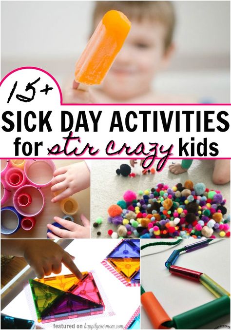 Sick Day Activities, Sick Toddler, Home Day Care, Sick Day, Quiet Activities, Indoor Activities For Kids, Special Needs Kids, Summer Activities For Kids, Good Parenting