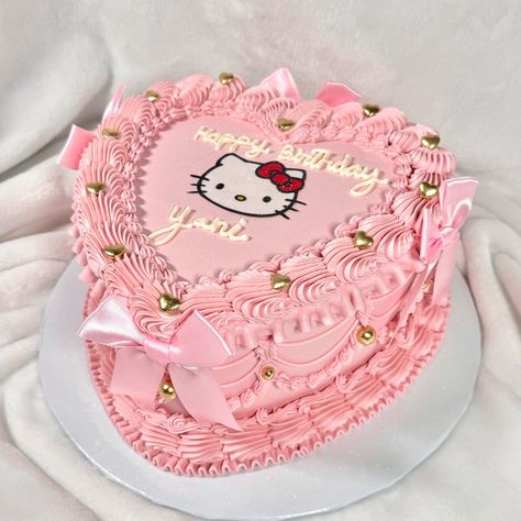 One of my most requested HK cakes 🩷 #hellokitty #hellokittycake #cutecakes #vintagecakes #heartcakes #occakes #socalcakes #birthdaycakeinspo #wiltontips #cakesofinstagram #orangecountycakes #weddingcakes #wiltoncakes #ocevents #cakes #cakebusiness #thelayeredbakery #fatdaddios #smallbusiness #colourmill #americolor #foryou #explorepage Hello Kitty Heart Cake, Birthday Cake Pink And Gold, Cake Pink And Gold, Hello Kitty Cakes, Kitty Cookies, Birthday Cake Pink, Heart Birthday Cake, Wilton Tips, Hello Kitty Cookies