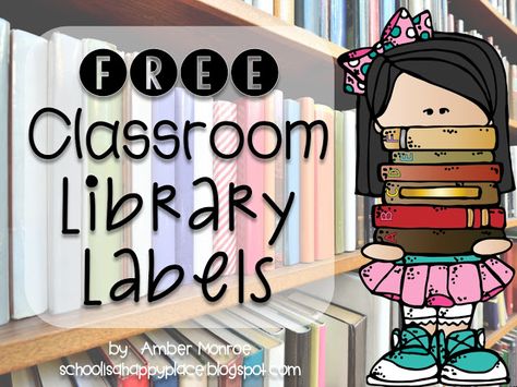 FREE Classroom Library Labels Classroom Labels Printables Free, Book Bin Labels Free, Shelf Labels For Library, Classroom Library Labels Free, Reading Methods, Labeling Classroom Library, Classroom Library Labels Free Editable, Library Book Labels, Jan Richardson