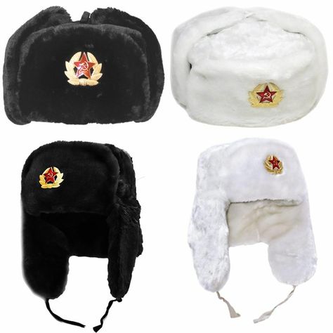 Fur Russian Hat, Russian Clothing, Russian Hat, Funky Hats, Flap Hat, Faux Fur Hat, Trapper Hat, Trapper Hats, Ski Hats