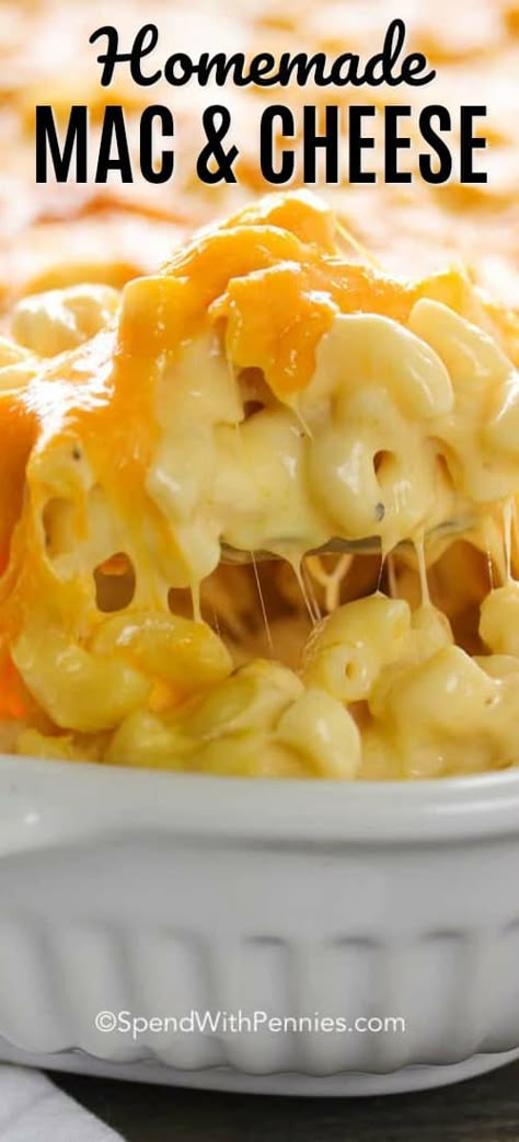 This is the best ever Homemade Mac and Cheese! It's rich, creamy and full of cheese! There's a good reason this is a 5 star recipe! #spendwithpennies #macandcheese #macaroniandcheese #macandcheesecasserole #bakedmacandcheese Mc And Cheese Recipe, Mac And Cheese Rezept, Homemade Mac And Cheese Recipe Baked, Macaroni And Cheese Casserole, Best Mac N Cheese Recipe, Mac And Cheese Casserole, Baked Mac And Cheese Recipe, 13 Wallpaper, Wallpaper Marvel