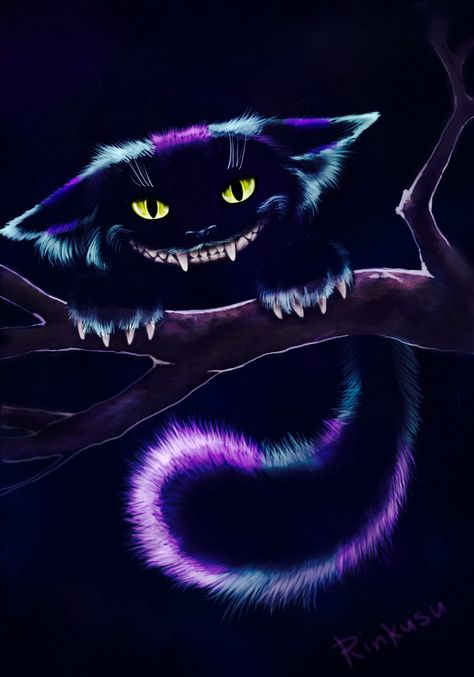 Cheshire Cat Dark Disney Art, Cheshire Cat Art, Cheshire Cat Alice In Wonderland, Black Life, Dark Disney, Wonderland Quotes, Funny Wallpaper, Cheshire Cat, Cat Wallpaper