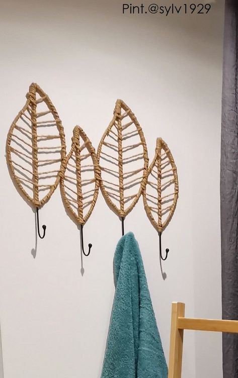 Boho Crafts Diy, Diy Boho Decor, Jute Crafts, Diy Wall Art Decor, Rope Crafts Diy, Deco Originale, Boho Deco, Pinterest Room Decor, Macrame Patterns Tutorials