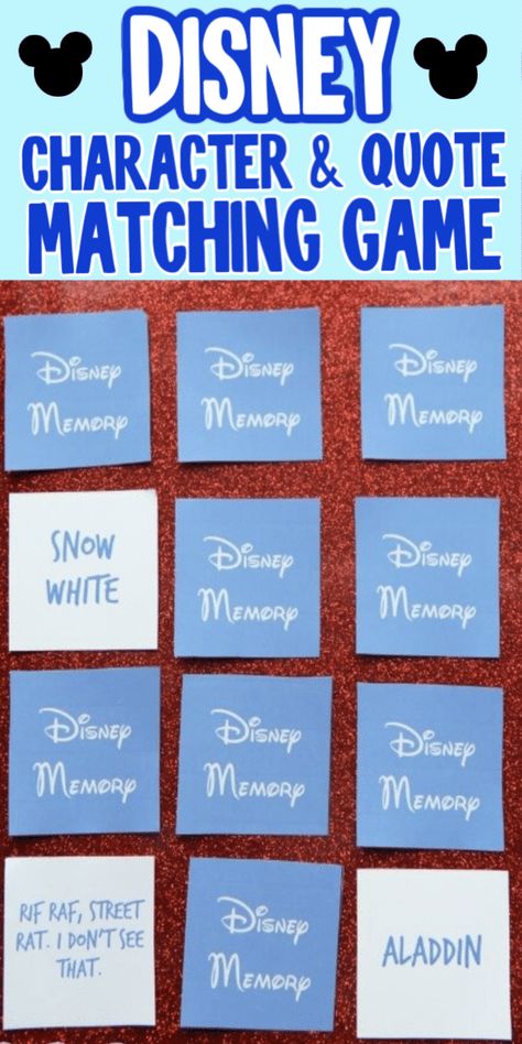 Try to match Disney characters to quotes in this fun Disney matching game that's great for adults, teens, or whole families! Friends Free Printable, Disney Themed Games, Disney Characters Quotes, Disney Play, Disney Camping, Disney Activities, Quotes Friends, Disney Printables, Disney Memories