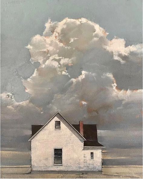 Joseph Alleman, Barn Pictures, Oil Painting Techniques, Artwork Ideas, Landscape Art Painting, Tableau Art, Sky Painting, Botanical Painting, Cloud Painting