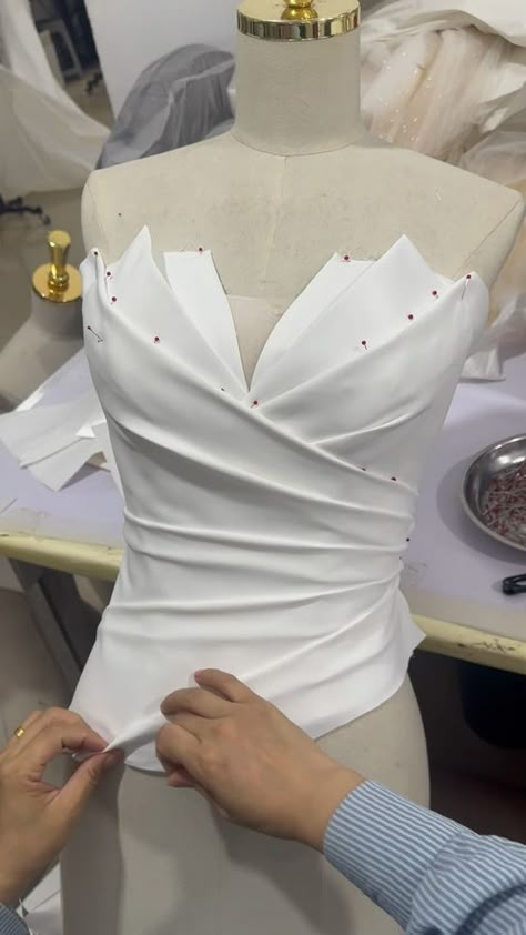 Weone | New design for clients , wedding Dress, Evening Dress, Formal Gown, Party Dress ~~~~~~~~~~~~~~~~~~~~~~~#wedding dresses #weddings #brides… | Instagram Drape Dress Pattern, Wedding Gown Patterns, Dress Draping, Wedding Dress Sewing Patterns, Wedding Dress Sewing, Formal Dress Patterns, Fashion Draping, Dress Beading, Evening Dress Patterns