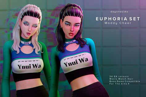 Daylife Sims, Sims Wardrobe, Alpha Sims, Sim4 Cc, Euphoria Clothing, Ts4 Clothes, Ts4 Mods, Alpha Cc, Sims 4 Anime