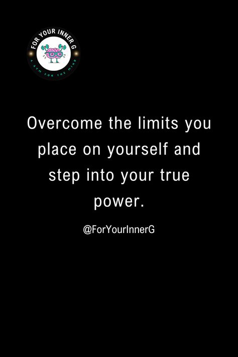 Overcome self-imposed limits and step into your true power. Believe in yourself. #OvercomeLimits #TruePower #SelfBelief Inner Transformation, Step Into Your Power, Inner World, Believe In Yourself, Limiting Beliefs, First Step, Believe In You, The First, Mindfulness