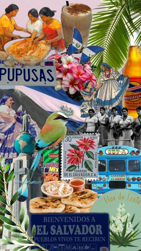 El Salvador Pupusas, El Salvador Vision Board, El Salvador Poster Project, Salvadoran Aesthetic, El Salvador Wallpaper Iphone, El Salvador Aesthetic Wallpaper, El Salvador Tattoo, El Salvador Wallpaper, Salvadoran Art