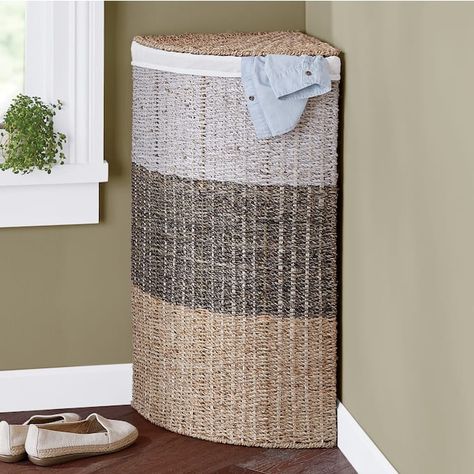 Corner Laundry, Clever Bathroom Storage, Modern Rustic Furniture, Bathroom Space Saver, Laundry Hampers, Bathroom Furniture Storage, Furniture Storage Cabinets, Bathroom Storage Solutions, Country Door