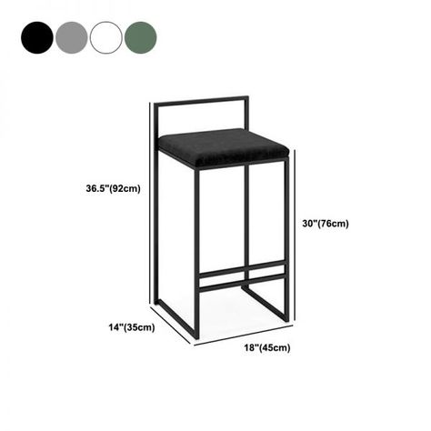 Contemporary Metal Barstool Fabric Upholstered Counter Stool with Metal Base - 2 Piece Set Black Bar Stool(30"H) Bar Stool Kitchen Island, Stool Kitchen Island, Bar Stool Kitchen, White Counter Stools, Short Stool, Cafe Bar Stools, Steel Bar Stools, Wood Cafe, Tall Stools