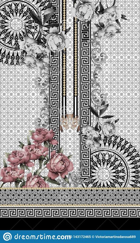 Black White Flowers, Flower Print Pattern, Flower Geometric, Textile Prints Design, Textile Texture, Black And White Flowers, Flower Art Images, Geometric Graphic, Flowers Design