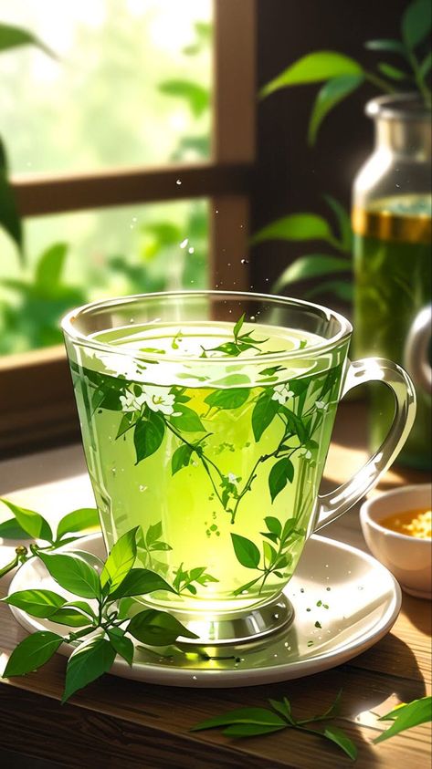 green tea! #greentea | #tea | #teacup | #greenteawallpaper | #green | #お茶 Asian Tea Aesthetic, Green Tea Aesthetic, Tea Image, Tea Photography, Tea Wallpaper, Tea Aesthetic, Asian Tea, Health Poster, Delicacy Food