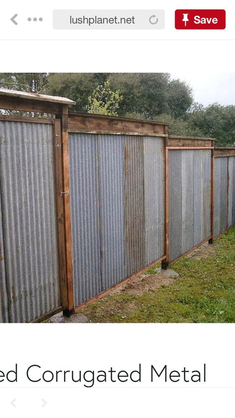 Painting Corrugated Metal, Corrugated Metal Fence, Metal Fencing, Engineering Books, Camping Pod, Screen Outdoor, Tin Panel, Barn Living, Guy Ritchie