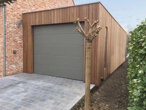 Garage Extension, Garage Construction, Shed Landscaping, Garage Renovation, Garage Exterior, Carport Garage, Carport Designs, Garage Door Design, Wooden Garage