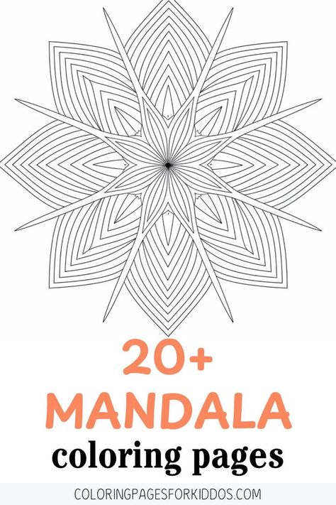 A bold and simple mandala featuring an intricate star-shaped design with layered patterns. Free Mandala Coloring Pages, Mandala Templates Free Printable, Simple Mandala Coloring Pages, Mandala Coloring Pages Free Printable, Free Printable Mandala Coloring Pages, Paisley Coloring Pages, Mandala Printable, Simple Mandala, Celtic Patterns